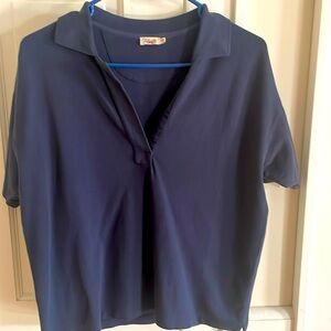 Faherty navy polo shirt